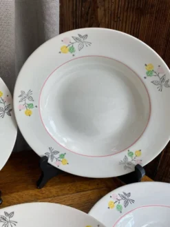 Assiettes creuses en porcelaine, Gien