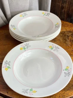 Assiettes creuses en porcelaine, Gien
