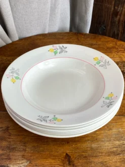 Assiettes creuses en porcelaine, Gien