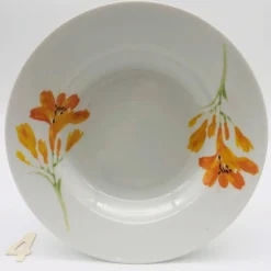 6 assiettes creuses en porcelaine « chriss g. collection »