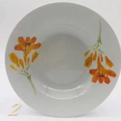 6 assiettes creuses en porcelaine « chriss g. collection »
