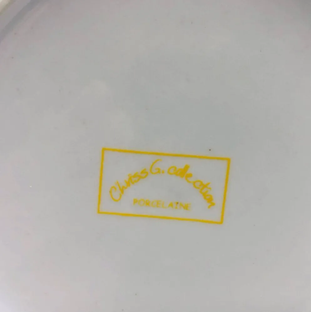 6 assiettes creuses en porcelaine « chriss g. collection »