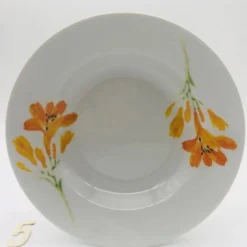 6 assiettes creuses en porcelaine « chriss g. collection »