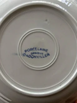 Assiettes creuses en porcelaine Badonviller