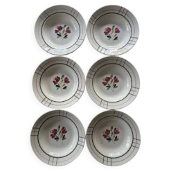 Assiettes creuses en porcelaine Badonviller