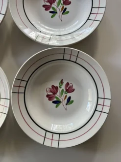 Assiettes creuses en porcelaine Badonviller