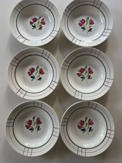 Assiettes creuses en porcelaine Badonviller