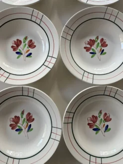 Assiettes creuses en porcelaine Badonviller