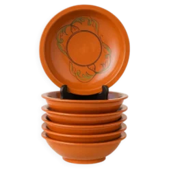 Assiettes creuses en terre cuite vernissée Maroc