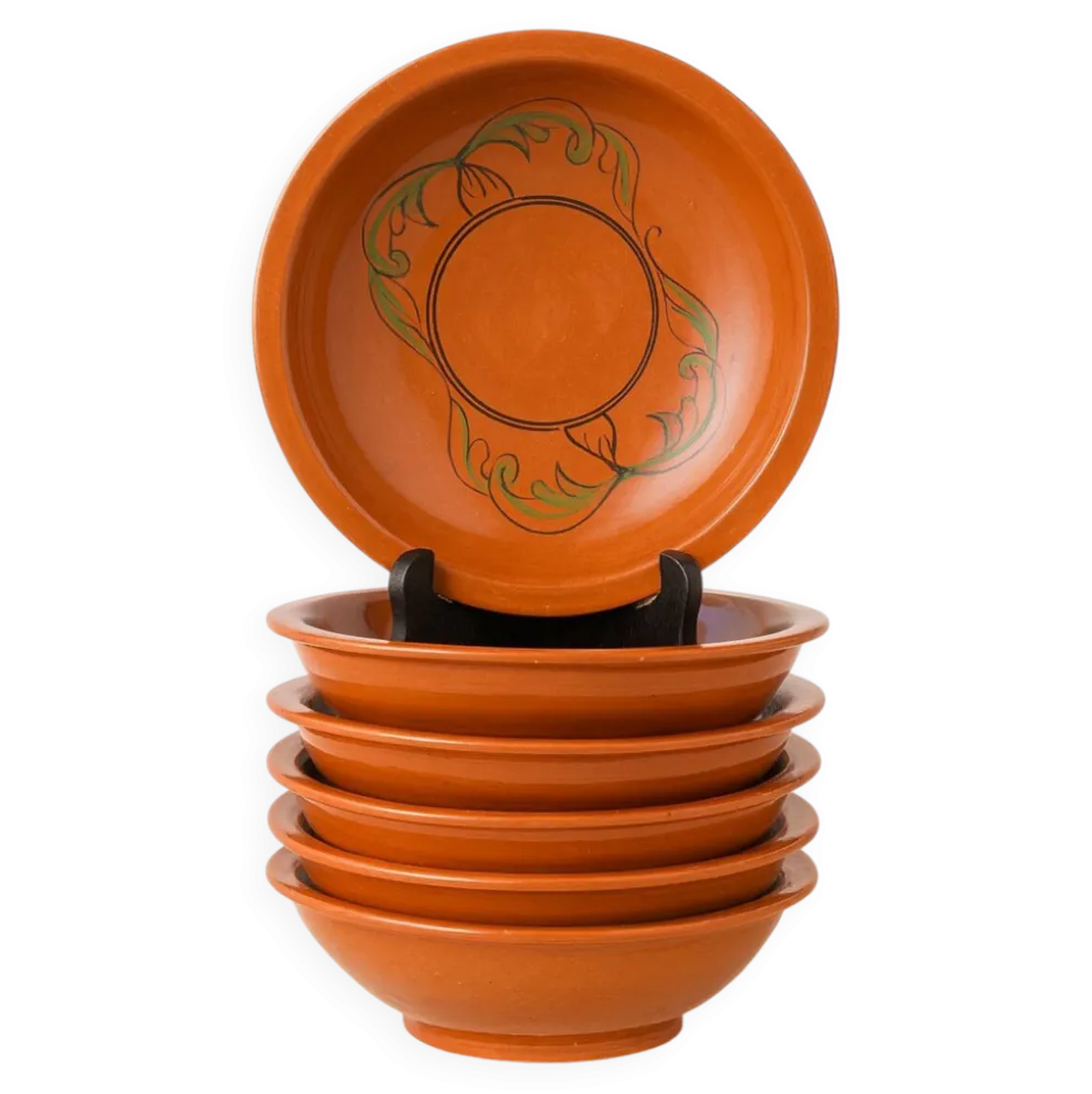 Assiettes creuses en terre cuite vernissée Maroc