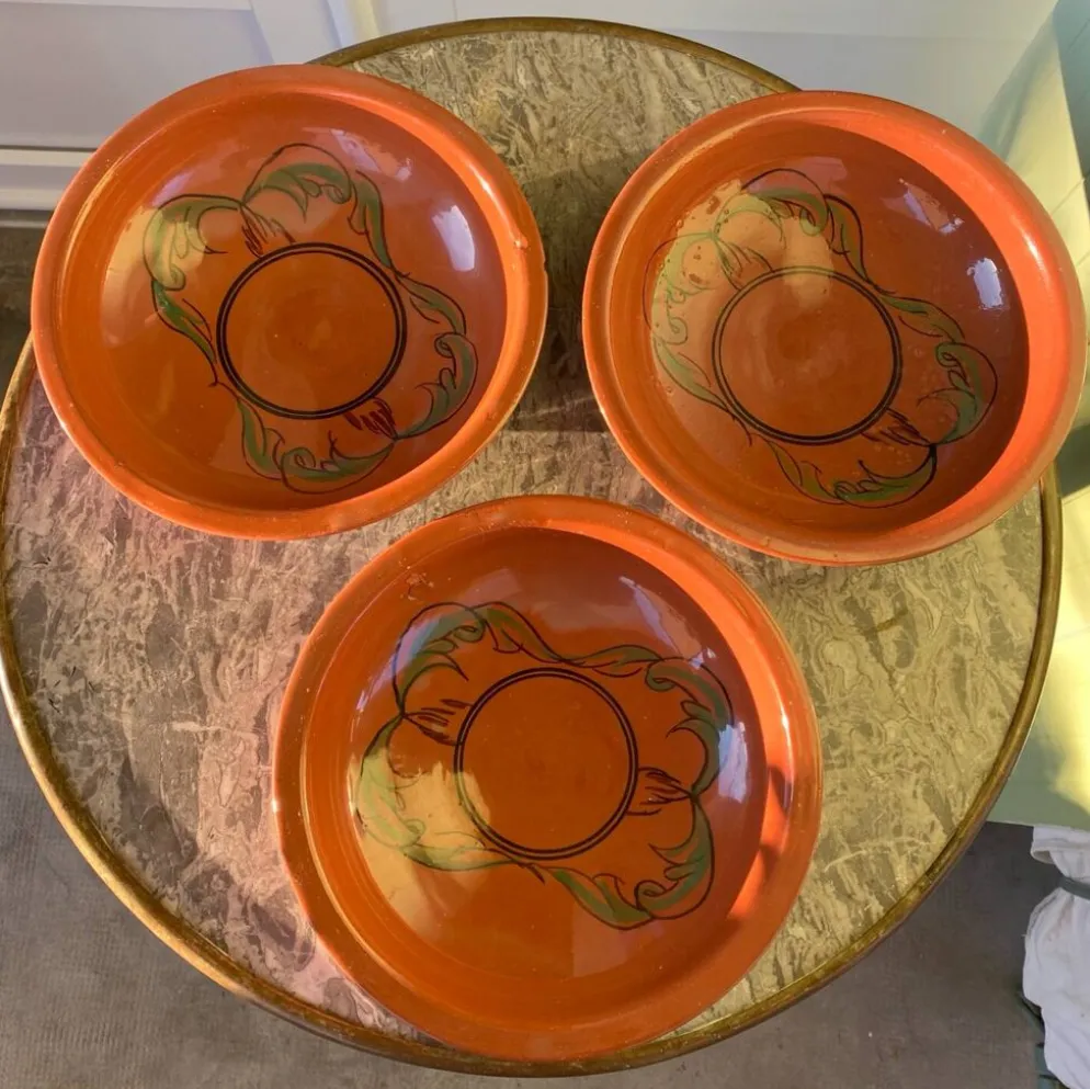 Assiettes creuses en terre cuite vernissée Maroc