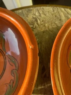 Assiettes creuses en terre cuite vernissée Maroc