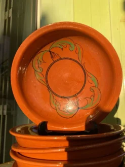 Assiettes creuses en terre cuite vernissée Maroc