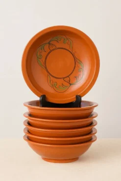 Assiettes creuses en terre cuite vernissée Maroc