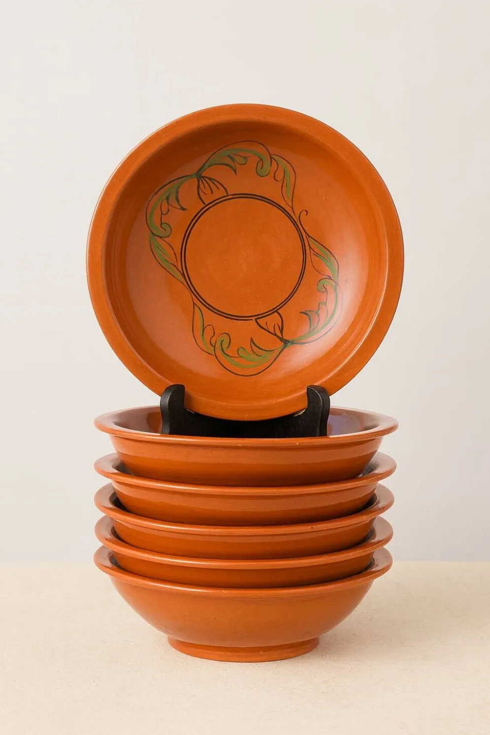 Assiettes creuses en terre cuite vernissée Maroc