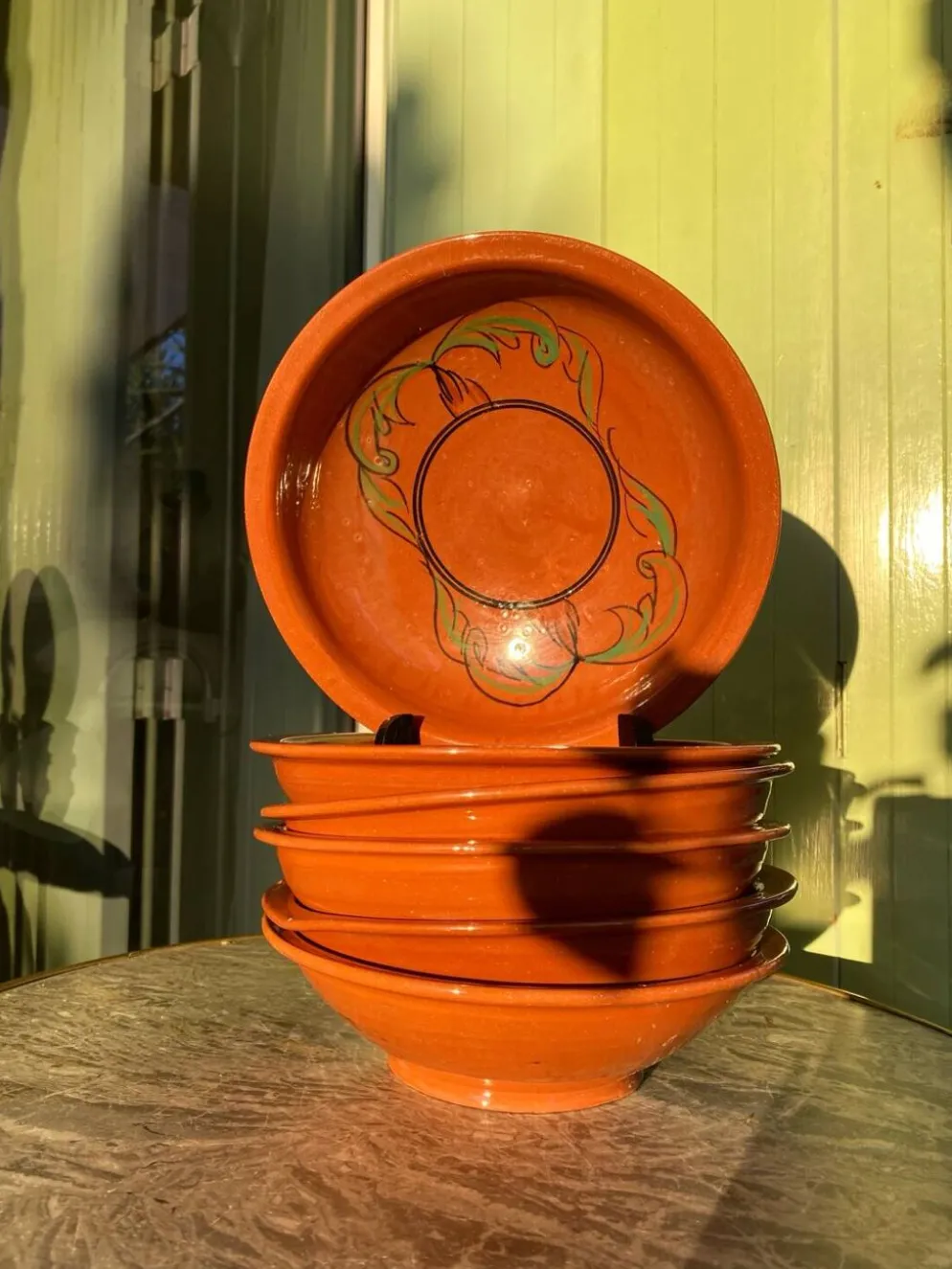 Assiettes creuses en terre cuite vernissée Maroc
