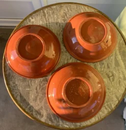 Assiettes creuses en terre cuite vernissée Maroc