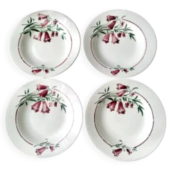 4 Assiettes creuses faïence de St Amand L'Amandinoise