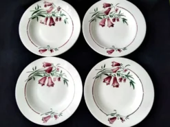 4 Assiettes creuses faïence de St Amand L'Amandinoise
