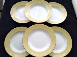 6 Assiettes creuses Faïence de St Amand Modèle 7894