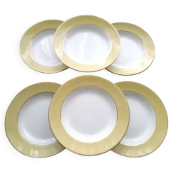 6 Assiettes creuses Faïence de St Amand Modèle 7894