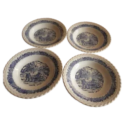 4 assiettes creuses faience anglaise beverley