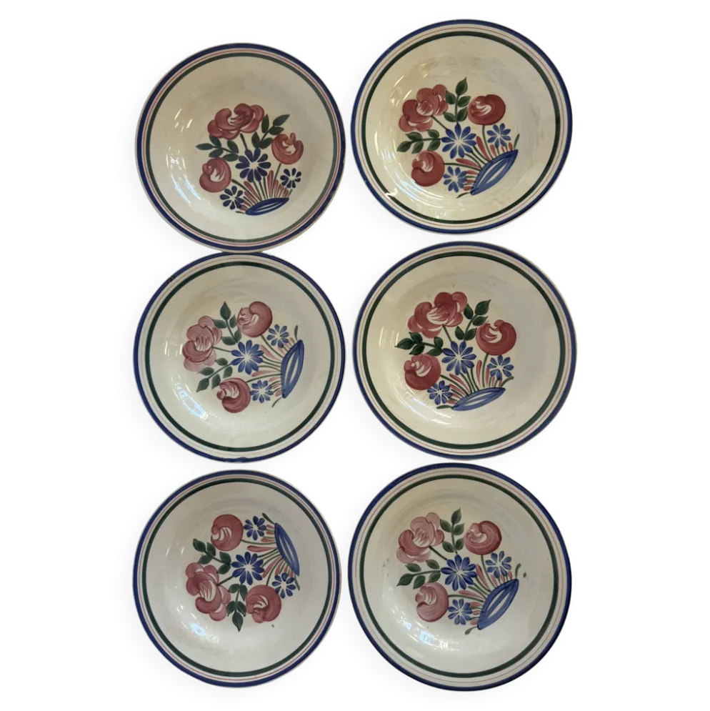 Assiettes creuses à fleurs