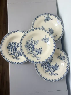 4 assiettes creuses Gien Chardons 260359