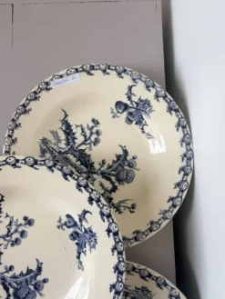 4 assiettes creuses Gien Chardons 260323