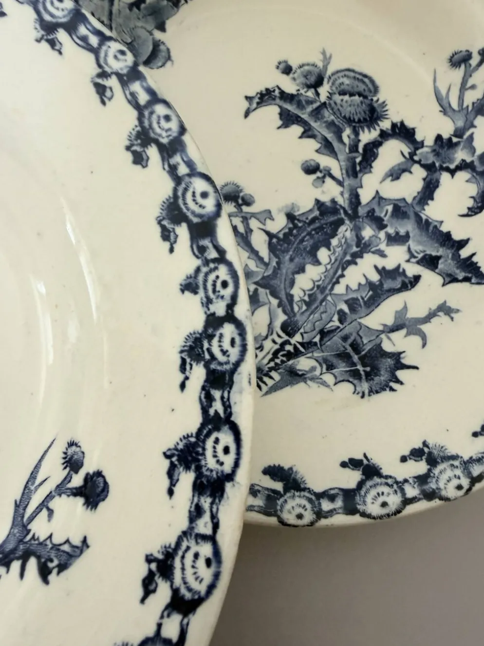 4 assiettes creuses Gien Chardons 260323