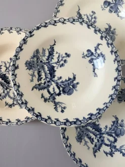 4 assiettes creuses Gien Chardons 260323