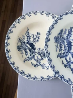 4 assiettes creuses Gien Chardons 260323