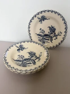 4 assiettes creuses Gien Chardons 260323