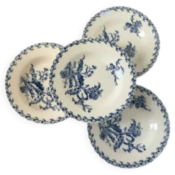 4 assiettes creuses Gien Chardons 260323