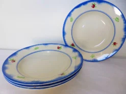 4 assiettes creuses Gien modèle Bagatelle 210746