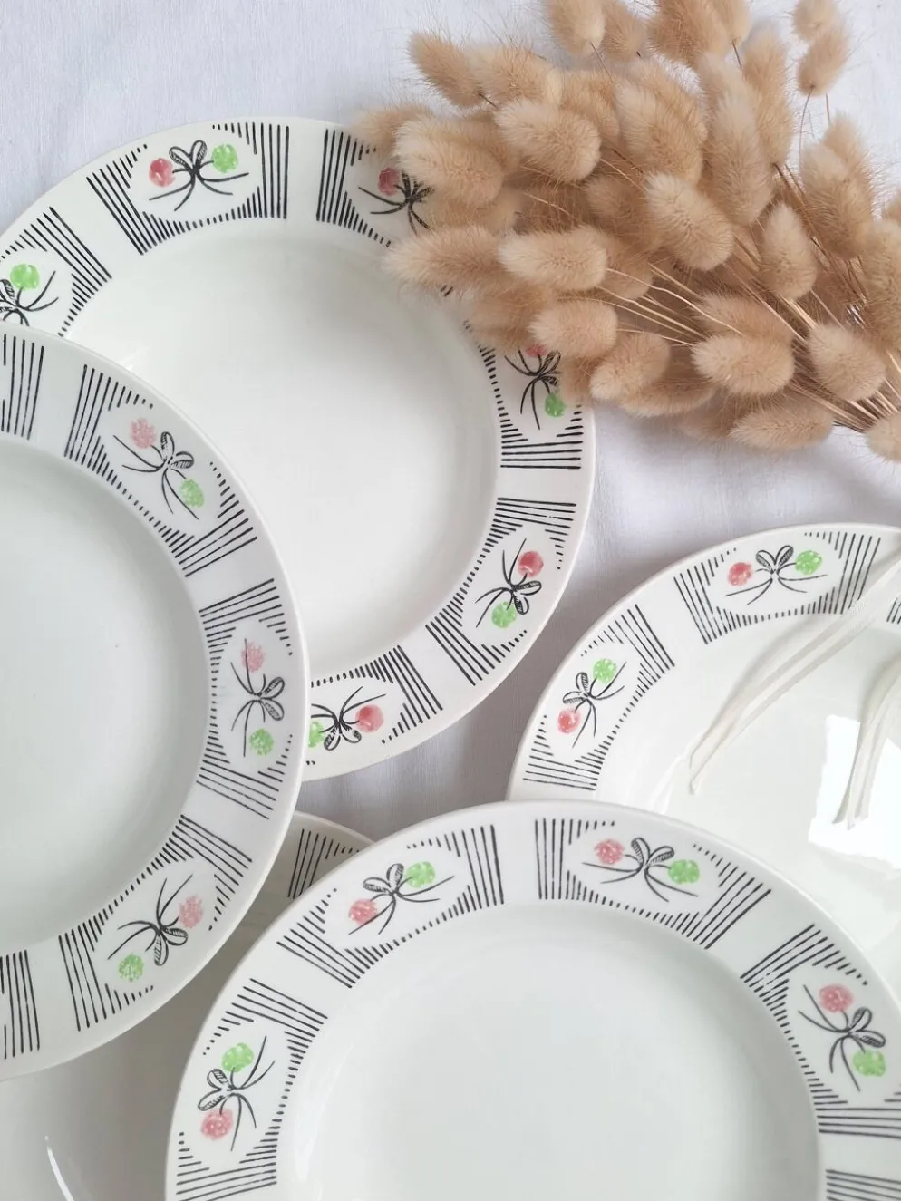 Assiettes creuses Gien modèle Marie-José