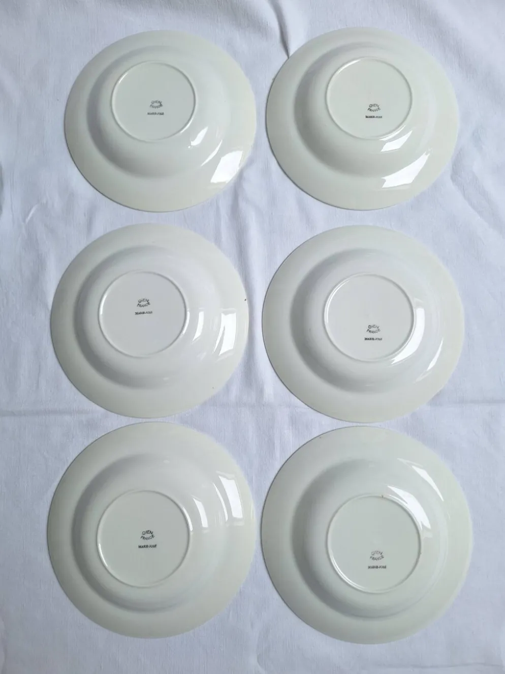 Assiettes creuses Gien modèle Marie-José
