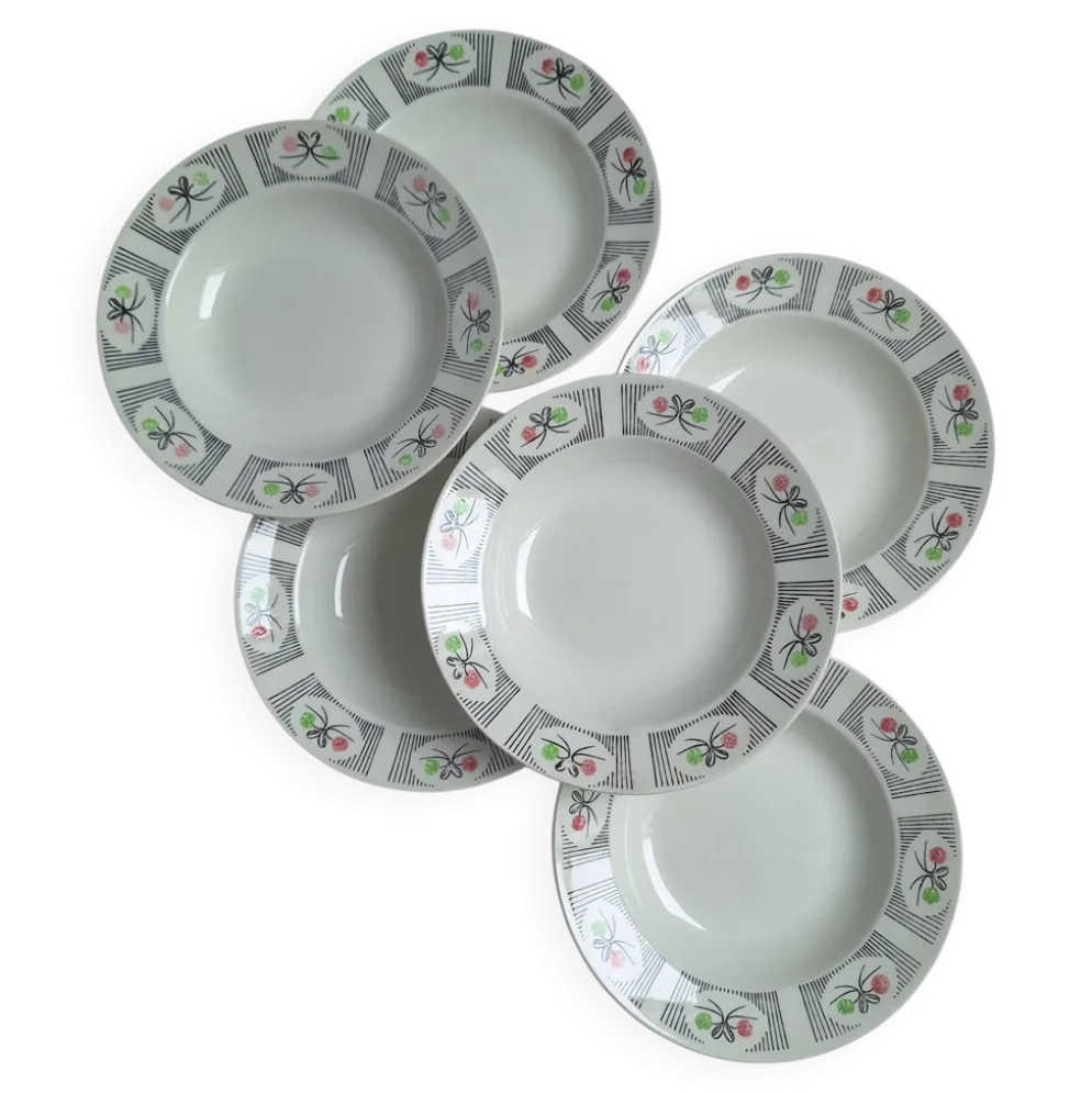 Assiettes creuses Gien modèle Marie-José