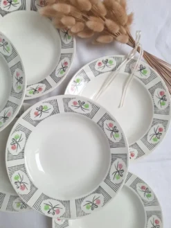 Assiettes creuses Gien modèle Marie-José
