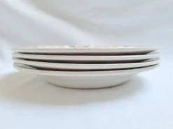 Assiettes creuses HBCM modèle Pauline orange et noir