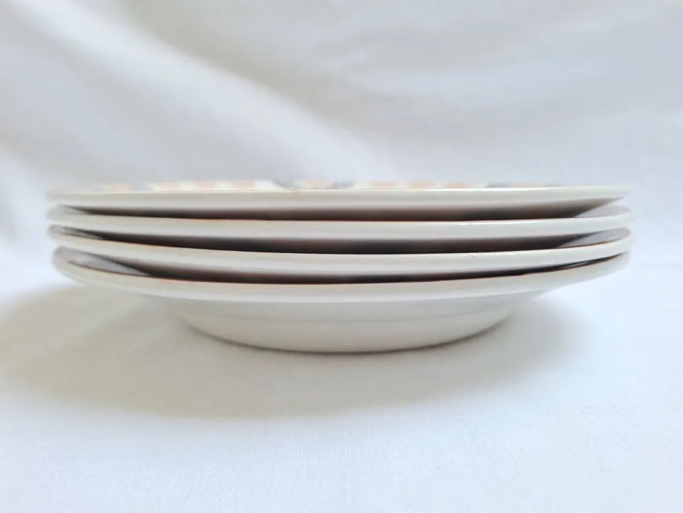 Assiettes creuses HBCM modèle Pauline orange et noir
