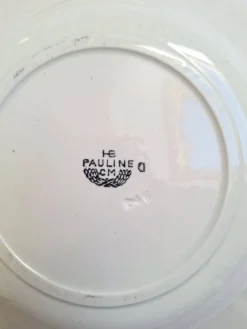 Assiettes creuses HBCM modèle Pauline orange et noir