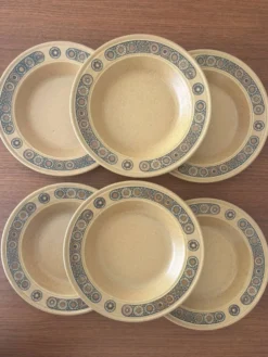 6 assiettes creuses Kiln Craft Bacchus | Grès anglais Staffordshire