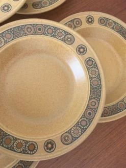 6 assiettes creuses Kiln Craft Bacchus | Grès anglais Staffordshire