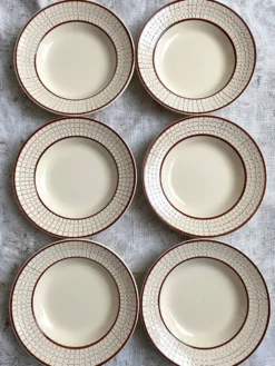 Assiettes creuses Longchamp Colmar , années 50