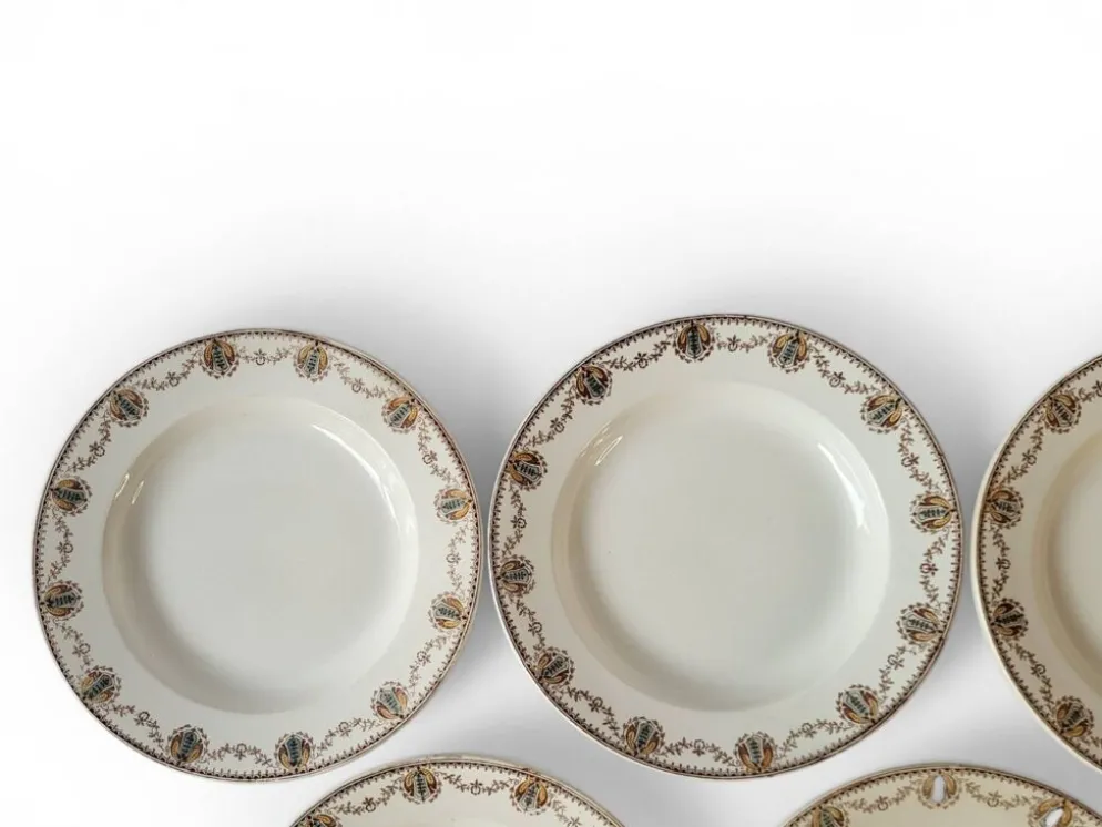 5 assiettes creuses Léon Graves Clairefontaine