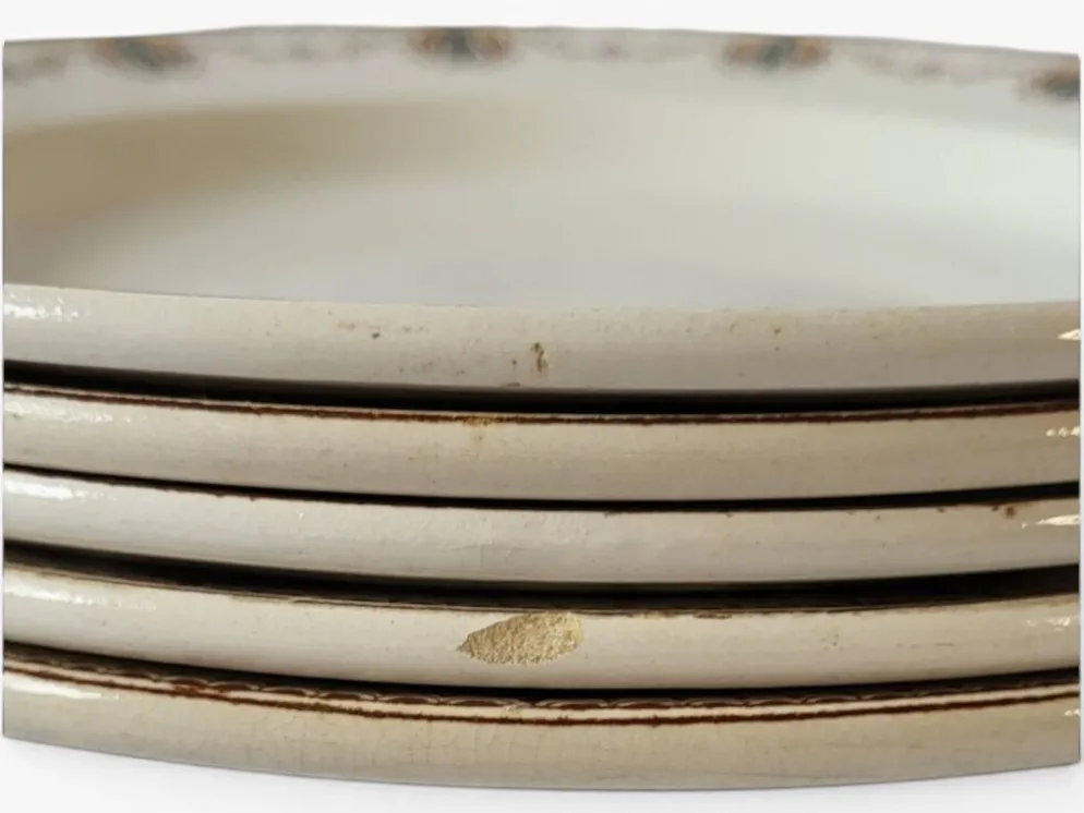 5 assiettes creuses Léon Graves Clairefontaine