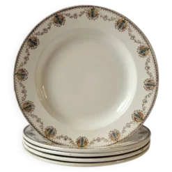 5 assiettes creuses Léon Graves Clairefontaine