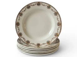 6 assiettes creuses Léon Graves Clairefontaine