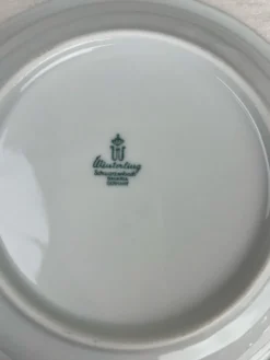 6 assiettes creuses peintes à la main